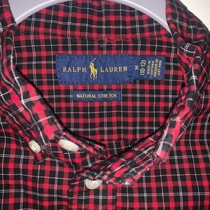 Ralph Lauren Christmas plaid shirt sz M (10/12)